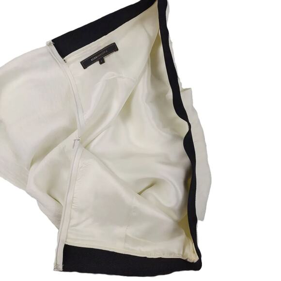 BCBG Maxazria White Ruffle Layered Rayon Mini Skirt, Women's 6 Elastic Waist - Picture 6 of 7